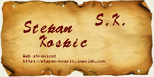 Stepan Košpić vizit kartica